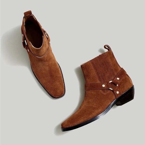 Madewell Shoes - Madewell Santiago Western Ankle Boot Brown Size 9